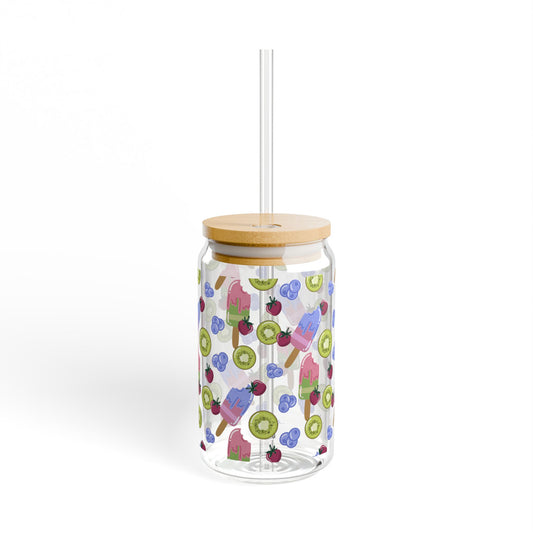 Sipper Glass - Summer Treat Design, 16oz Tumbler