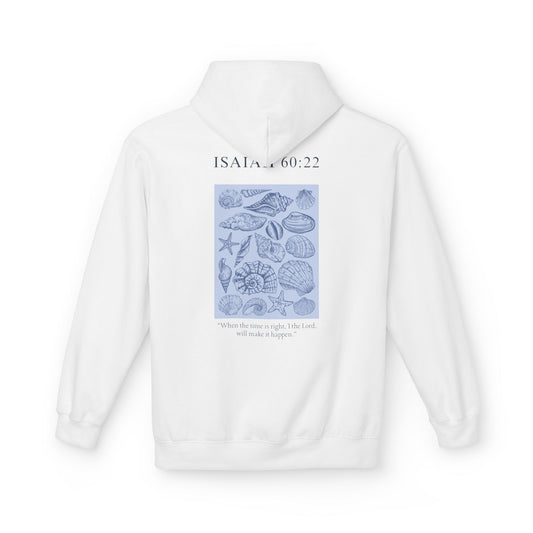 Hoodie with Coastal Design and Bible Verse