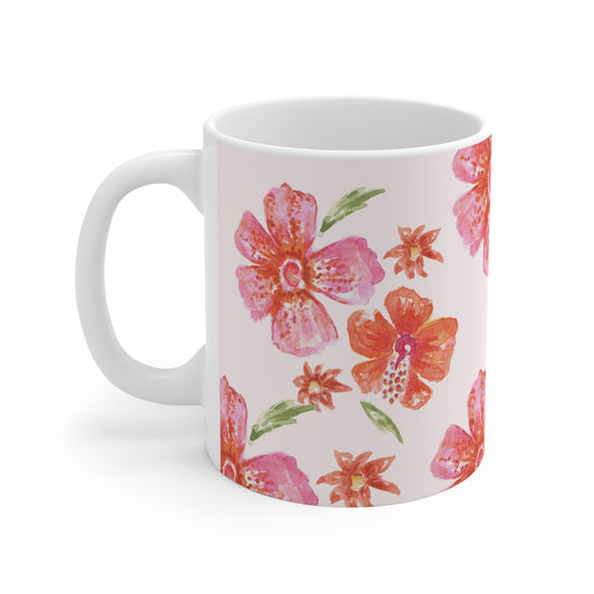 Mug - Bold Floral Design Coffee Cup