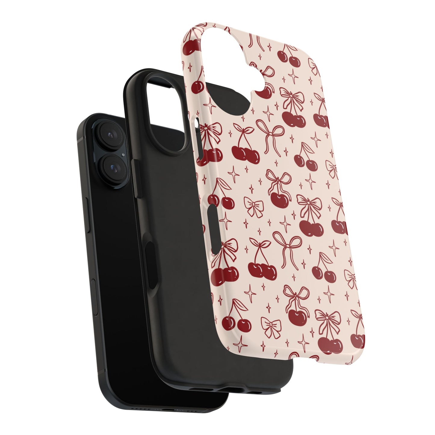 Phone Case - Cherries and Bows Design