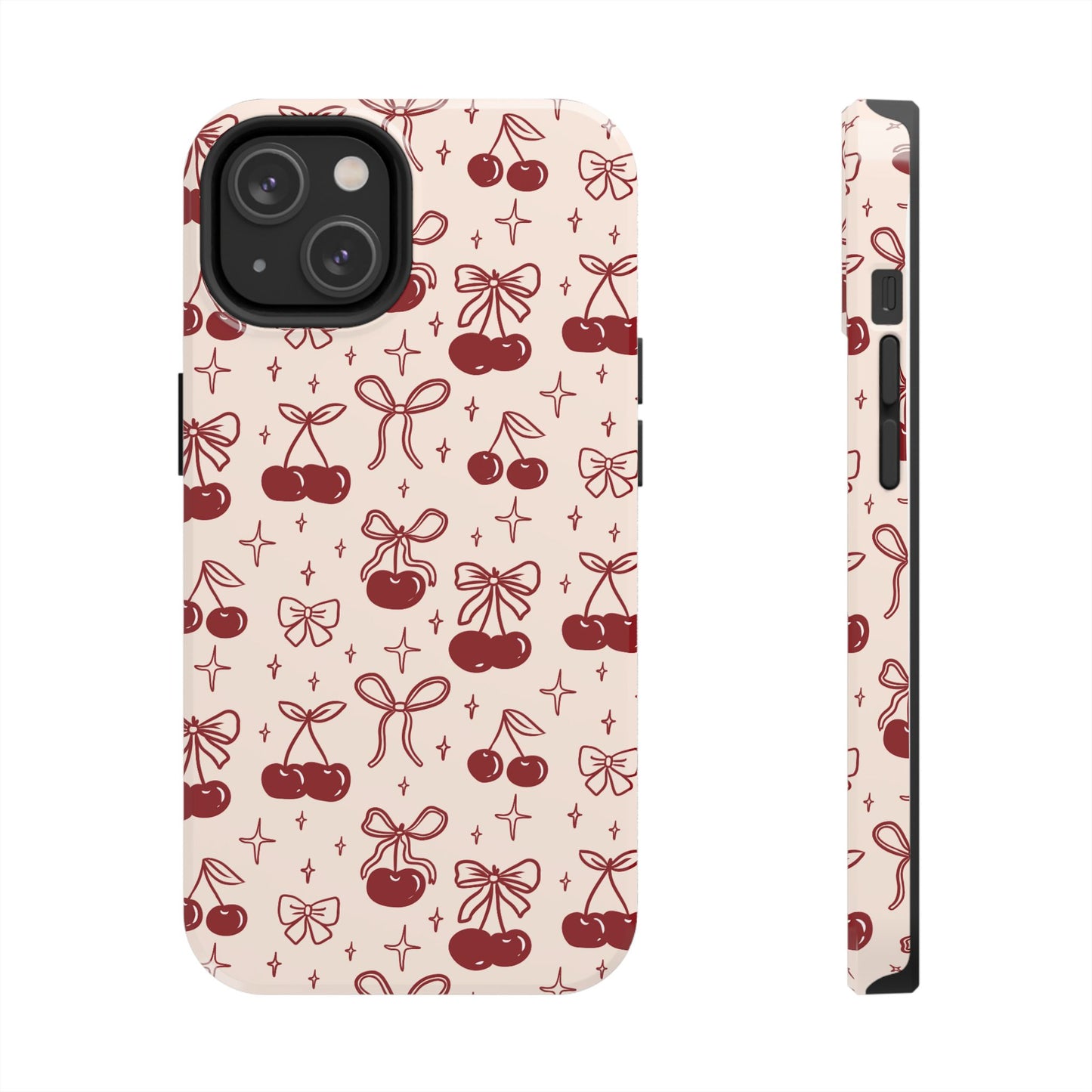 Phone Case - Cherries and Bows Design
