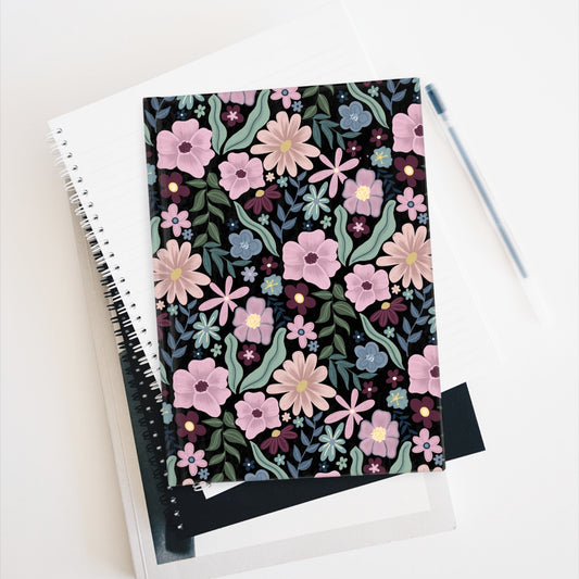 Floral Journal - Ruled Line Notebook for Writing and Planning