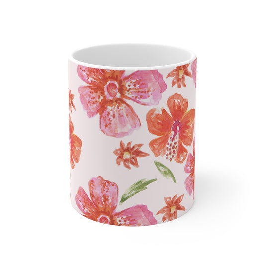 Mug - Bold Floral Design Coffee Cup