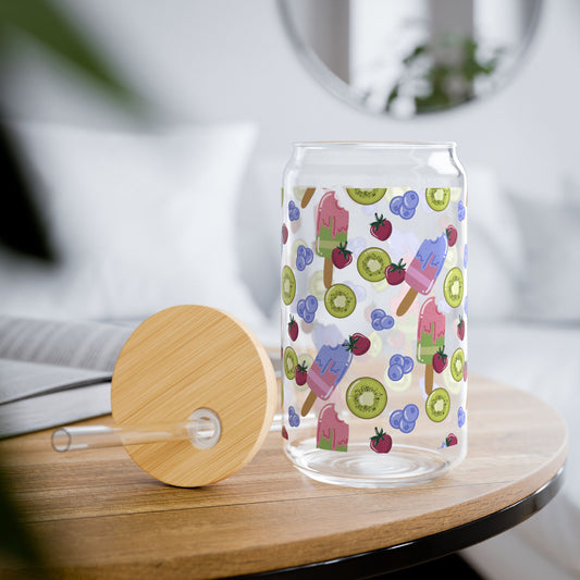 Sipper Glass - Summer Treat Design, 16oz Tumbler