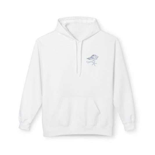 Hoodie with Coastal Design and Bible Verse